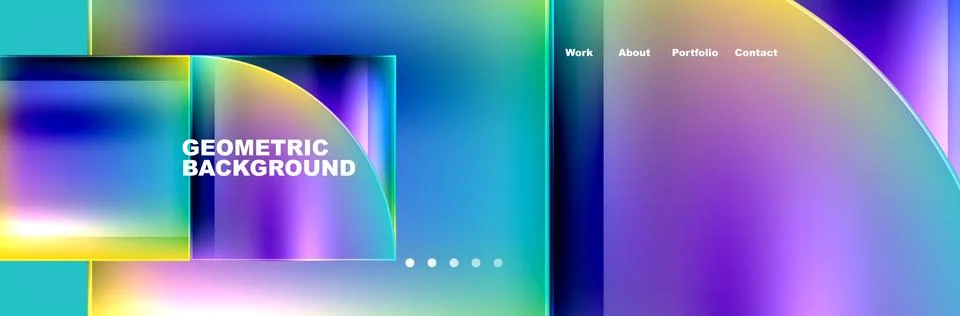 Trendy Simple Round Triangle and Circle with Gradients Abstract Background 库存插图