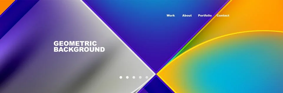 Trendy Simple Round Triangle and Circle with Gradients Abstract Background Stock Illustration