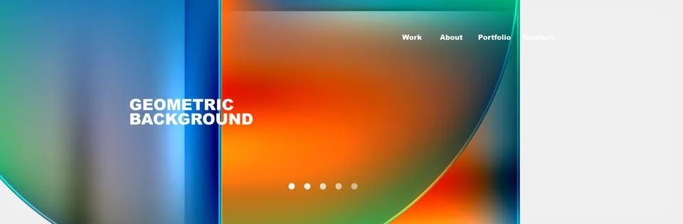 Trendy Simple Round Triangle and Circle with Gradients Abstract Background Stock Illustration