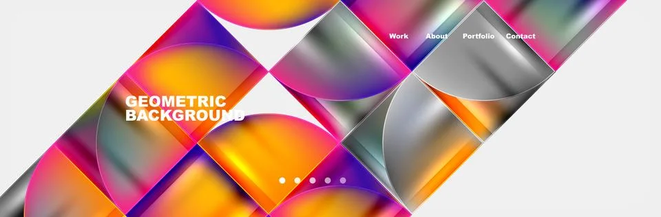 Trendy Simple Round Triangle and Circle with Gradients Abstract Background Illustrazione stock