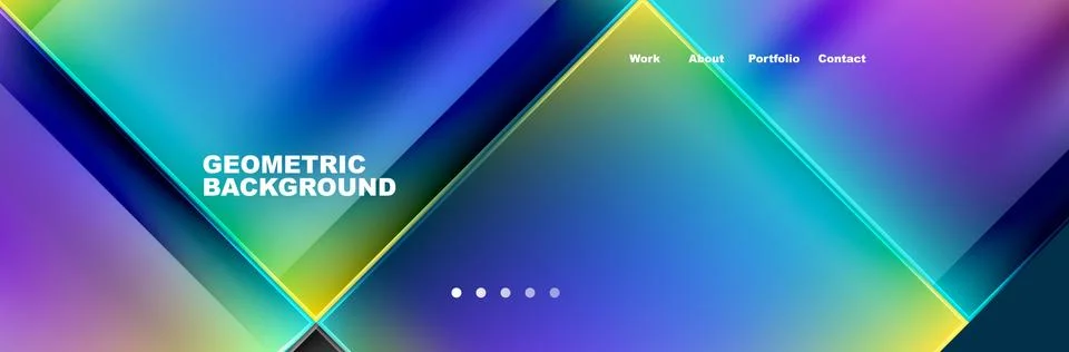 Trendy Simple Round Triangle and Circle with Gradients Abstract Background Illustrazione stock