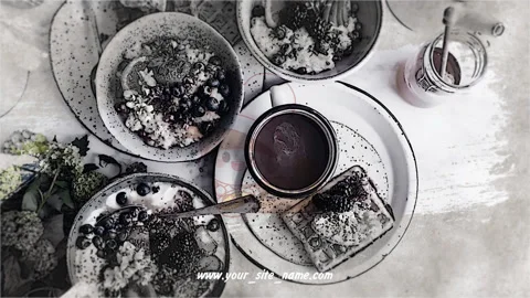 Trendy slideshow, motion brush effects 스톡 After Effects