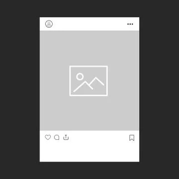 Trendy social network post template isolated on transparent background. Frame イラスト素材
