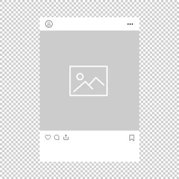 Trendy social network post template isolated on transparent background. Frame イラスト素材