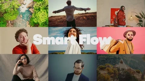 Trendy Stylish Multiscreen Promo Intro Opener | Modern Grid Reveal After Effects stock