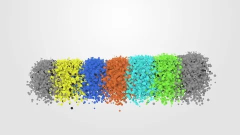 Trendy success transition text to particles Stock Footage 74655515