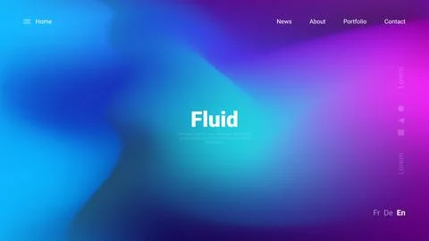 Trendy summer fluid gradient background, colorful abstract liquid. Modern wal Illustrazione stock