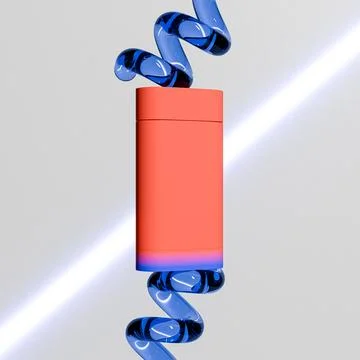 Trendy sunscreen Stick packaging mockup Stock Illustration
