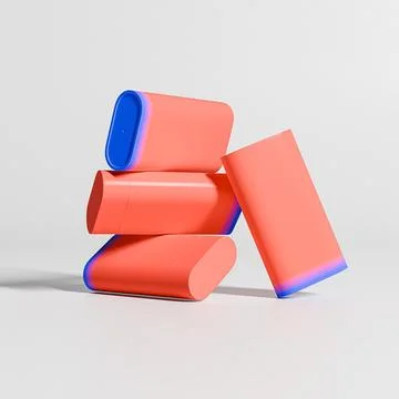 Trendy sunscreen Stick packaging mockup Illustrazione stock