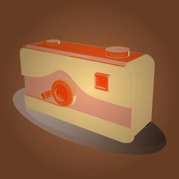Trendy symbol for website design. Camera vector isolated. Figure in neutral, bei Stock Illustration