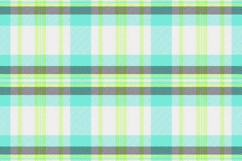 Trendy tartan pattern. Aqua and lime green hues create a cool, modern plaid p Stock Illustration