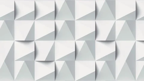 Trendy template with pattern of moving geometric shapes 3d render loop animation Stock Footage 155956272