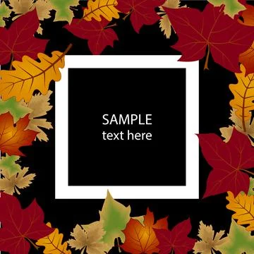 Trendy template with white frame on black background Stock Illustration