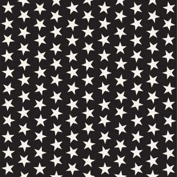 Trendy Texture With Scattered Geometric Shapes. Vector Seamless Pattern. Stock Illustration
