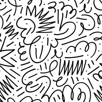 Trendy thin lines and dots seamless pattern. Illustrazione stock