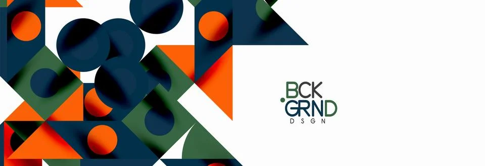 Trendy triangles lines, round elements and circles. Vector Illustration For 库存插图