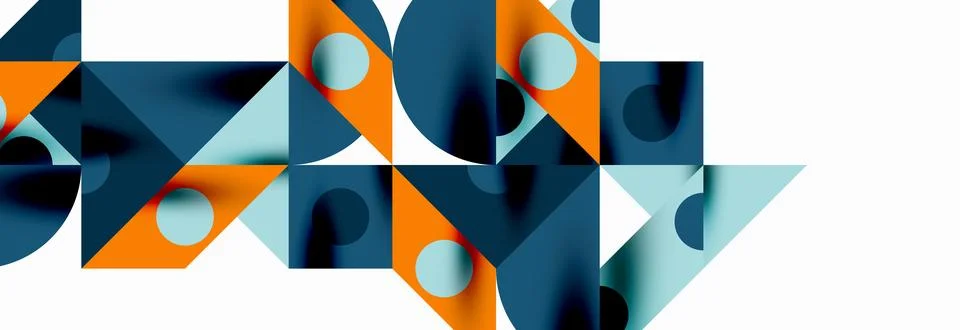 Trendy triangles lines, round elements and circles. Vector Illustration For 库存插图