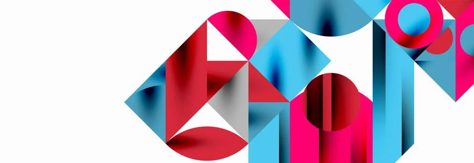 Trendy triangles lines, round elements and circles. Vector Illustration For Stock Illustration