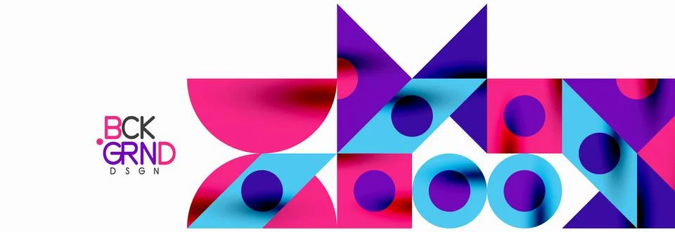 Trendy triangles lines, round elements and circles. Vector Illustration For イラスト素材