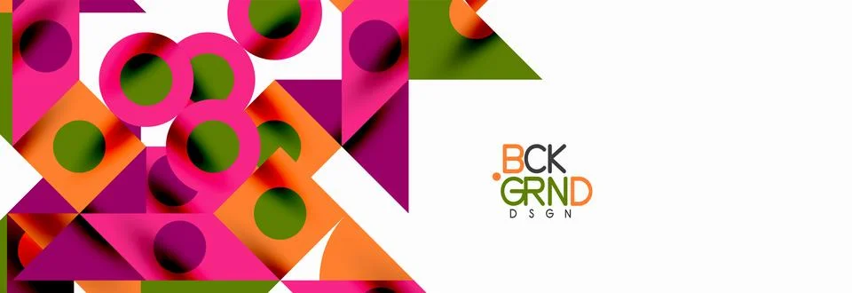 Trendy triangles lines, round elements and circles. Vector Illustration For イラスト素材