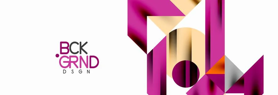 Trendy triangles lines, round elements and circles. Vector Illustration For イラスト素材