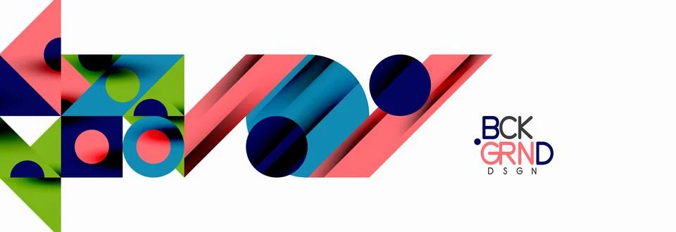 Trendy triangles lines, round elements and circles. Vector Illustration For Stock Illustration