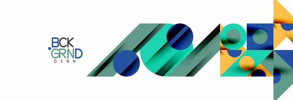 Trendy triangles lines, round elements and circles. Vector Illustration For イラスト素材