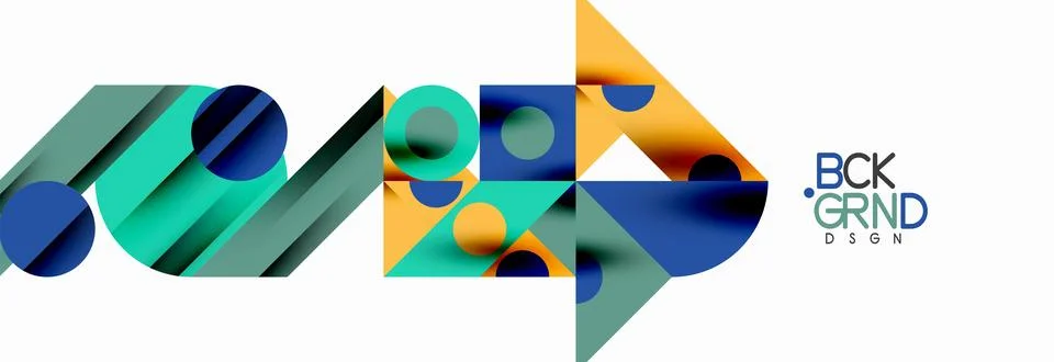 Trendy triangles lines, round elements and circles. Vector Illustration For Stock Illustration