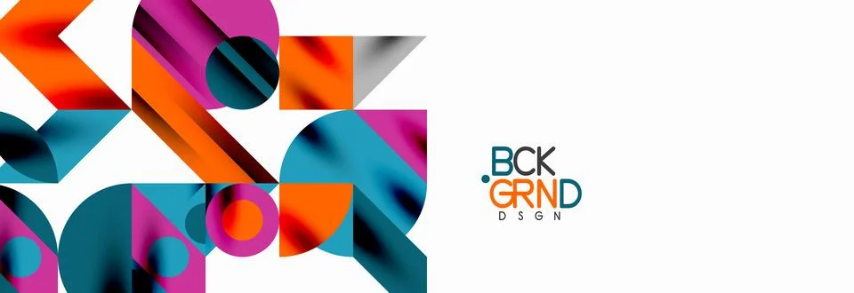 Trendy triangles lines, round elements and circles. Vector Illustration For 库存插图