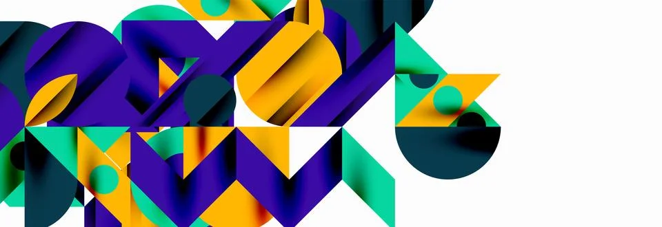 Trendy triangles lines, round elements and circles. Vector Illustration For 스톡 일러스트