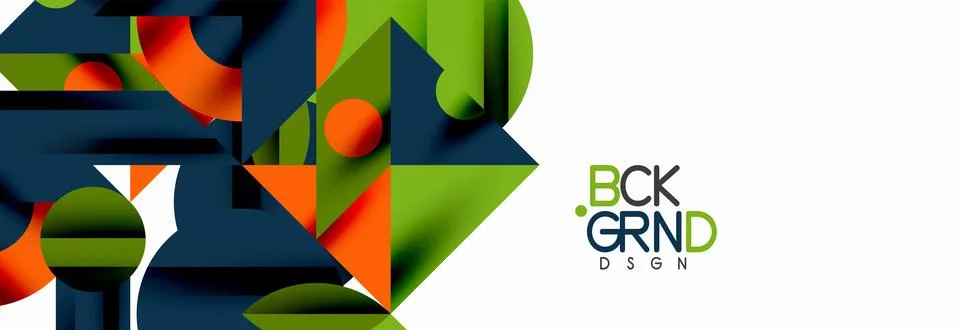 Trendy triangles lines, round elements and circles. Vector Illustration For Illustrazione stock