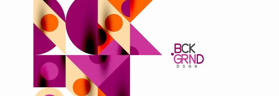 Trendy triangles lines, round elements and circles. Vector Illustration For 库存插图