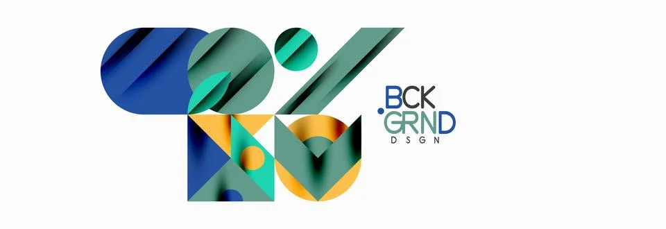 Trendy triangles lines, round elements and circles. Vector Illustration For Illustrazione stock