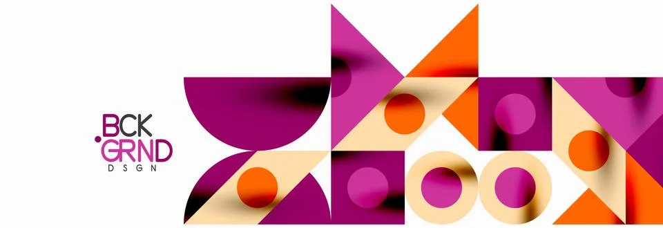 Trendy triangles lines, round elements and circles. Vector Illustration For Stockillustratie