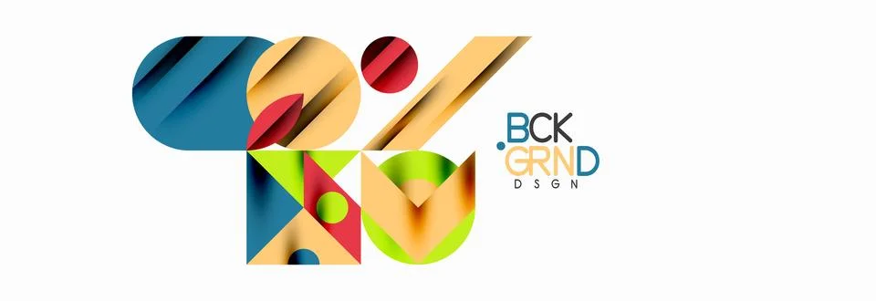 Trendy triangles lines, round elements and circles. Vector Illustration For イラスト素材