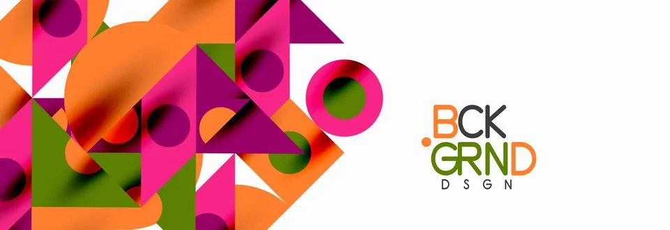 Trendy triangles lines, round elements and circles. Vector Illustration For Stock Illustration