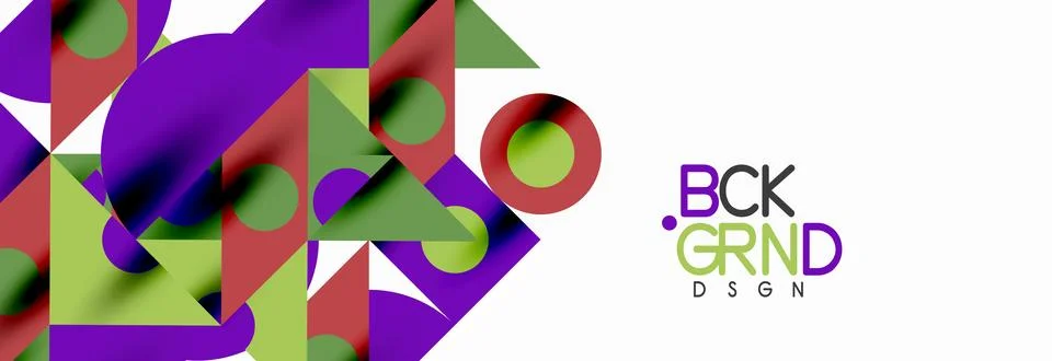 Trendy triangles lines, round elements and circles. Vector Illustration For 库存插图