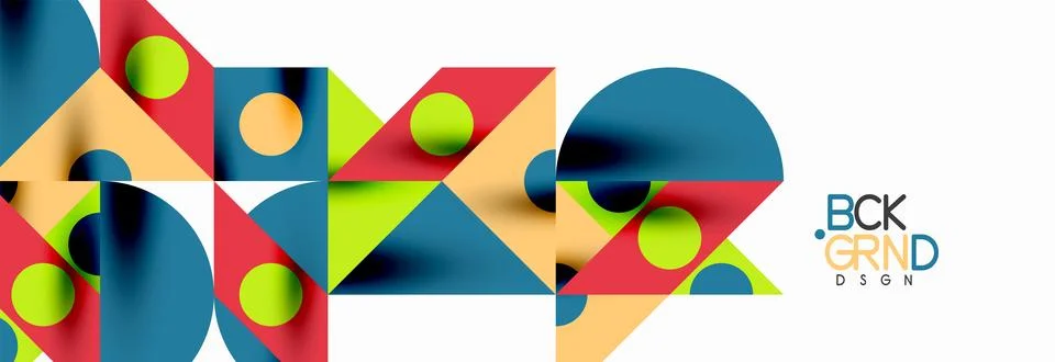 Trendy triangles lines, round elements and circles. Vector Illustration For Stock Illustration