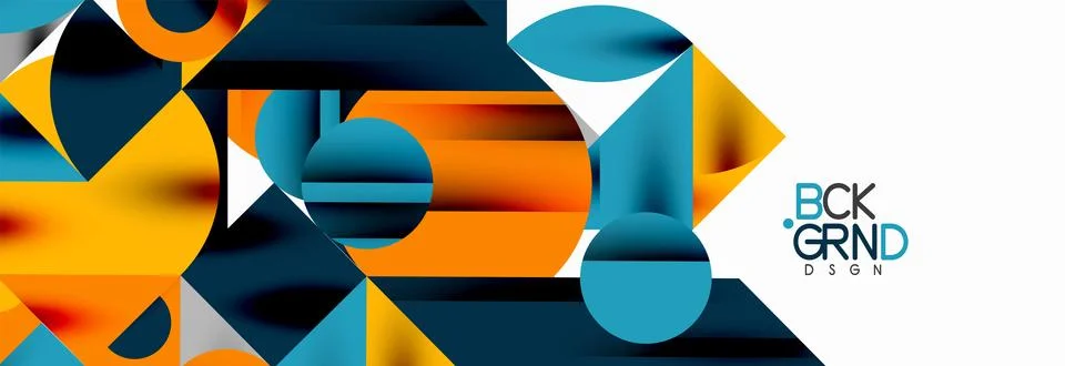 Trendy triangles lines, round elements and circles. Vector Illustration For 库存插图