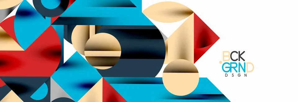 Trendy triangles lines, round elements and circles. Vector Illustration For Stock Illustration