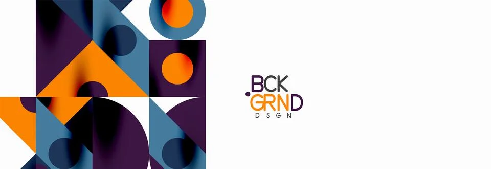 Trendy triangles lines, round elements and circles. Vector Illustration For 库存插图