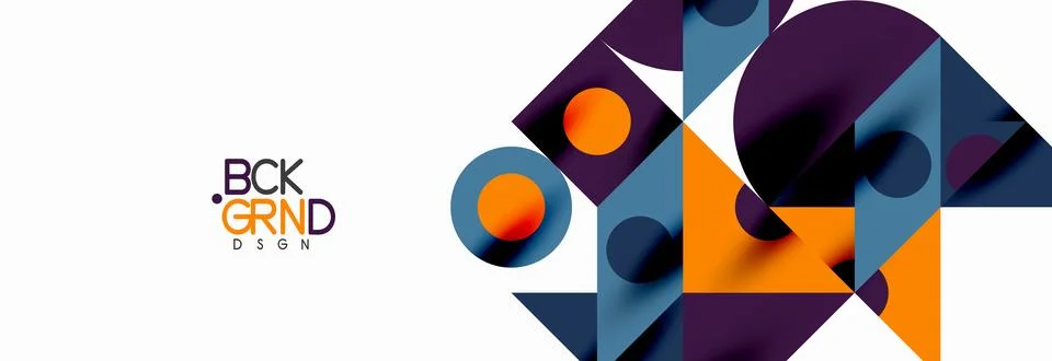 Trendy triangles lines, round elements and circles. Vector Illustration For イラスト素材