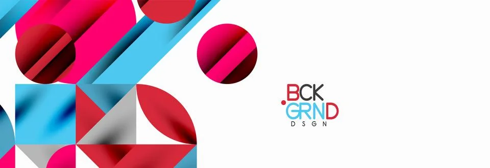 Trendy triangles lines, round elements and circles. Vector Illustration For Illustrazione stock