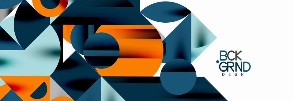 Trendy triangles lines, round elements and circles. Vector Illustration For Illustrazione stock