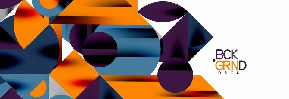 Trendy triangles lines, round elements and circles. Vector Illustration For 스톡 일러스트