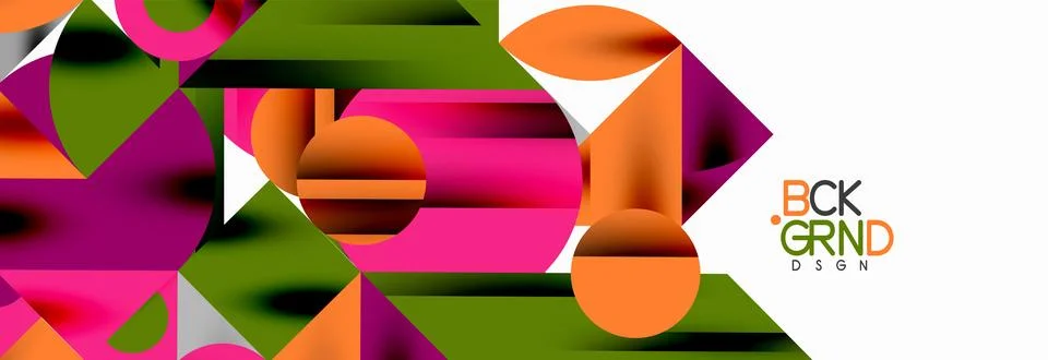 Trendy triangles lines, round elements and circles. Vector Illustration For 스톡 일러스트