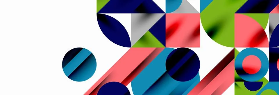 Trendy triangles lines, round elements and circles. Vector Illustration For イラスト素材