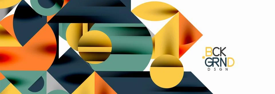 Trendy triangles lines, round elements and circles. Vector Illustration For Stock Illustration