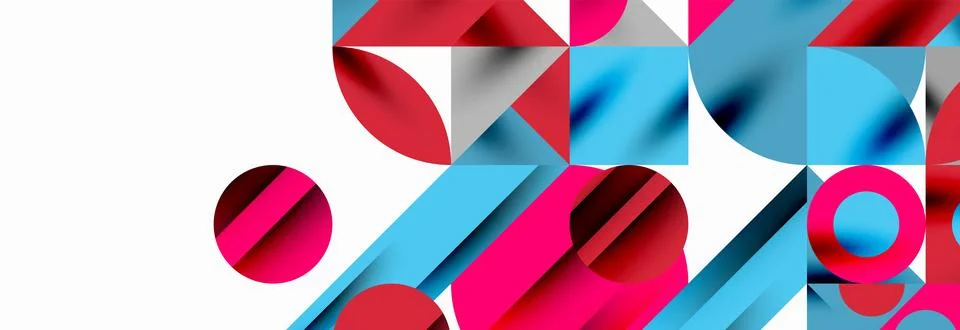 Trendy triangles lines, round elements and circles. Vector Illustration For Illustrazione stock