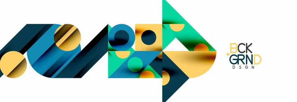 Trendy triangles lines, round elements and circles. Vector Illustration For 库存插图